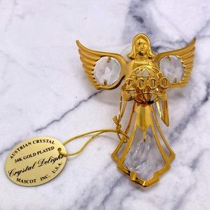 Crystal Delight 24K Gold Plated Austrian Crystal 2000 Angel by Mascot